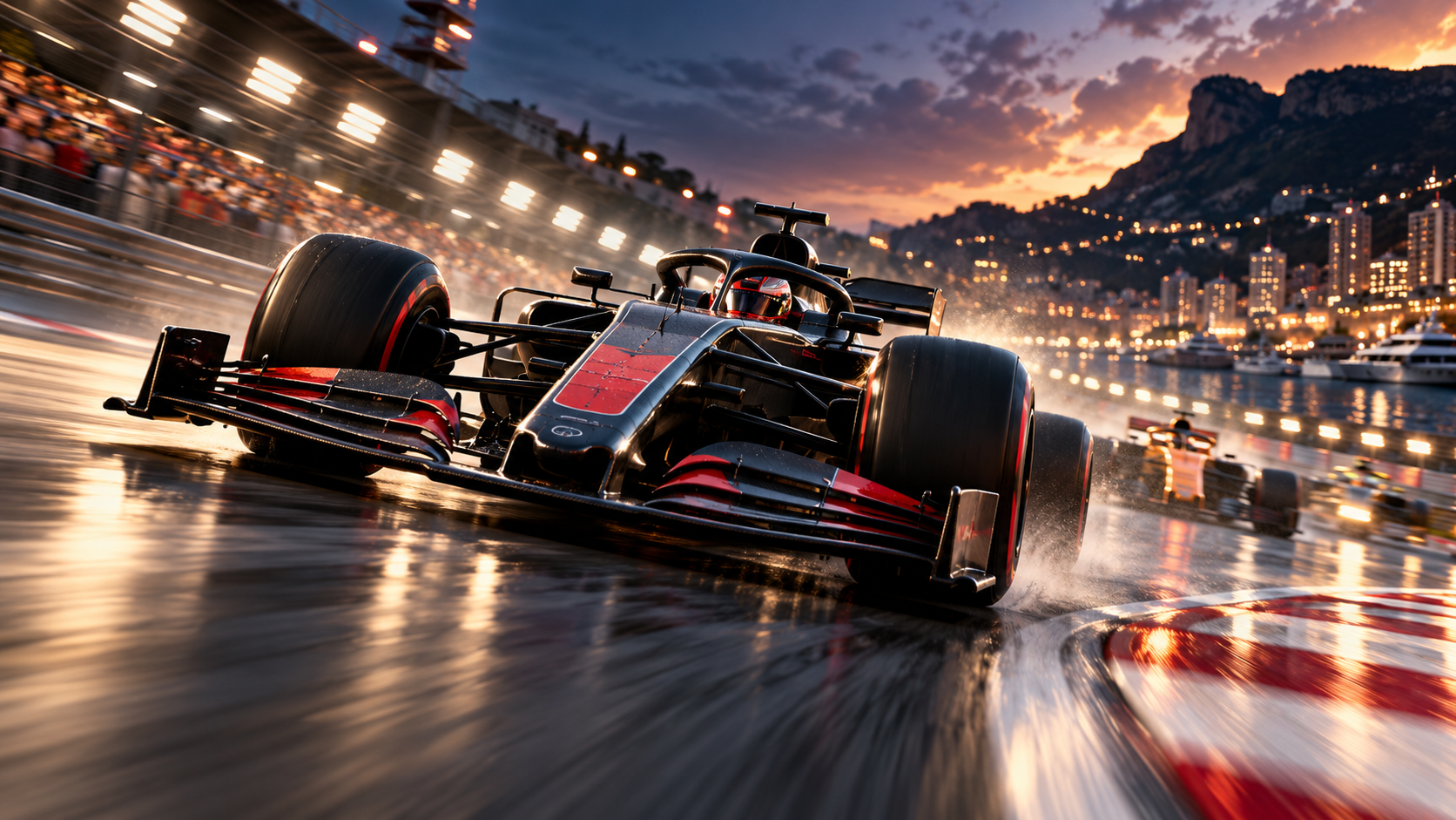 formula 1 race cinematic video prompt preview