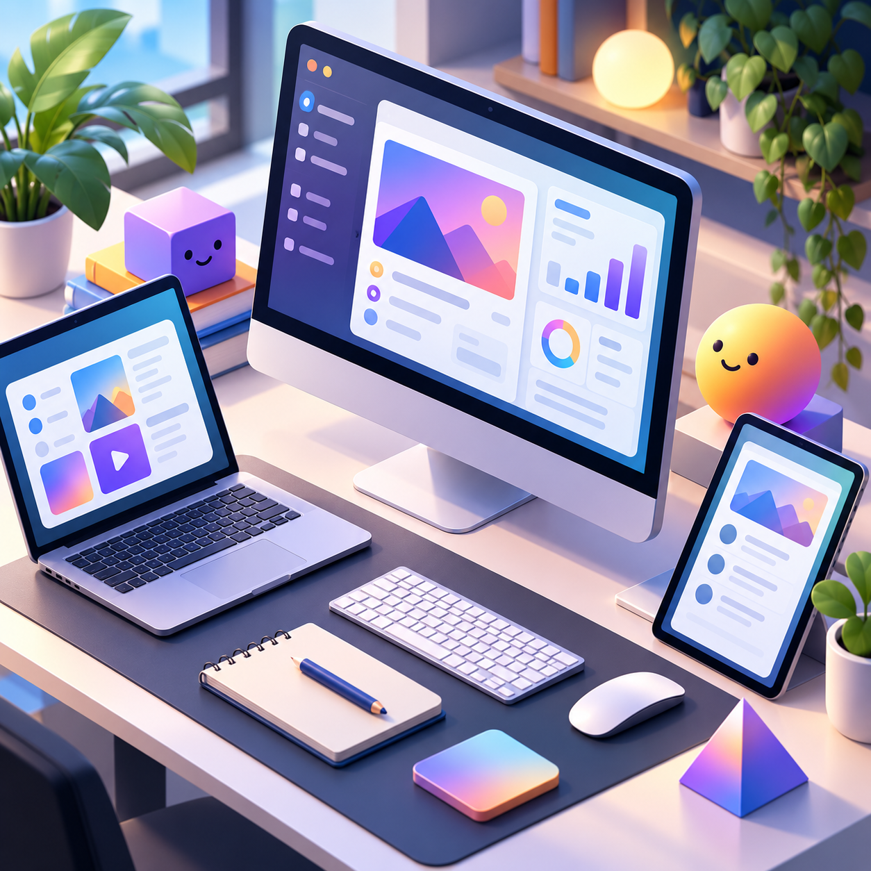isometric app illustration prompt preview
