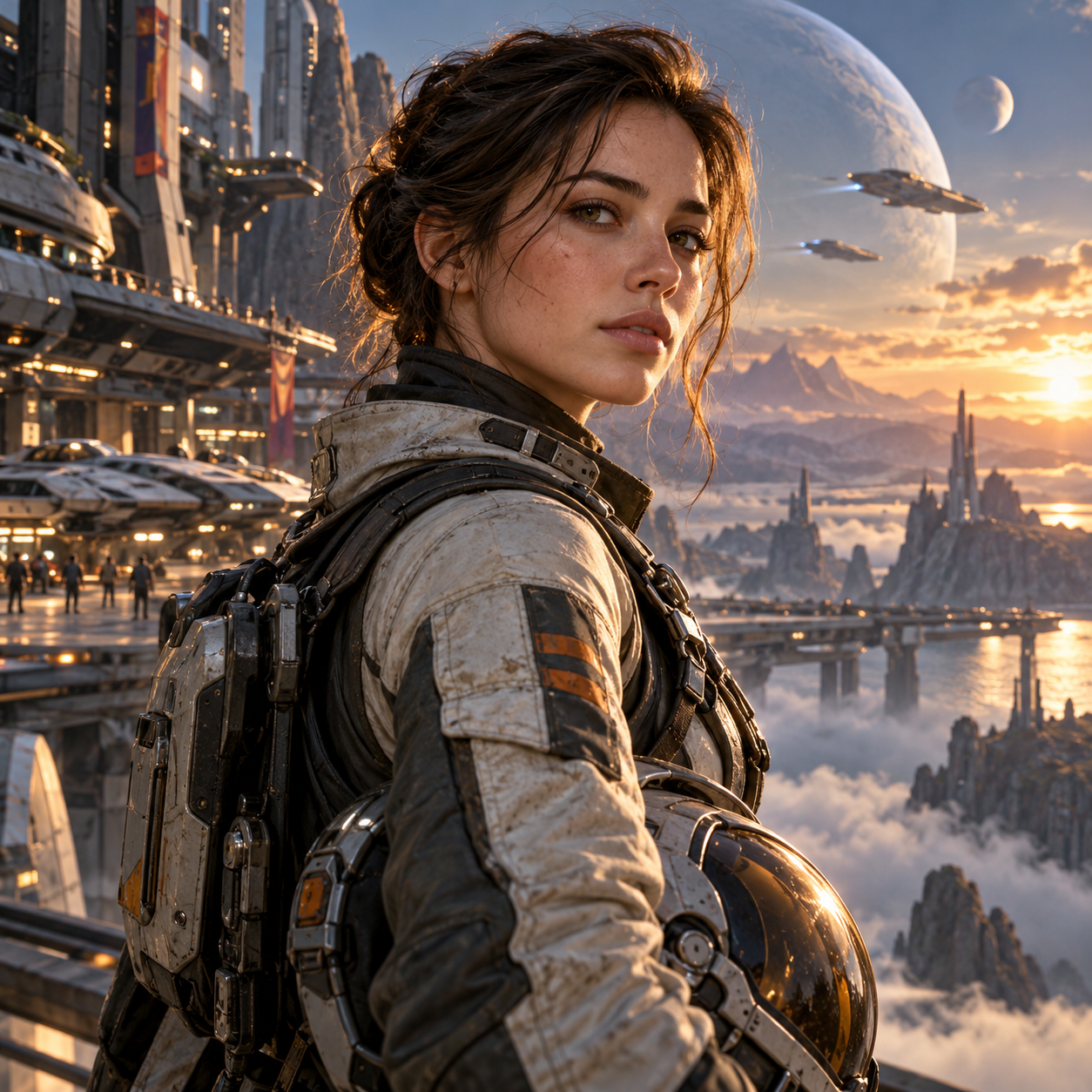 realistic sci fi character prompt preview